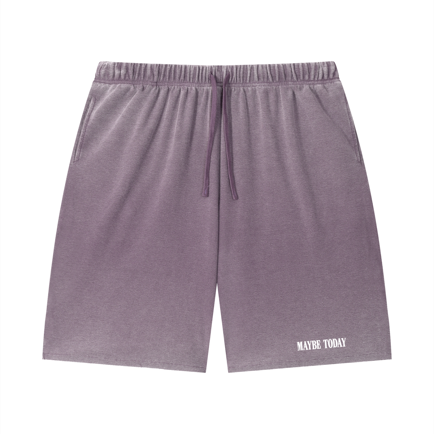 Logo Sunfade Waffle Raw Hem Shorts