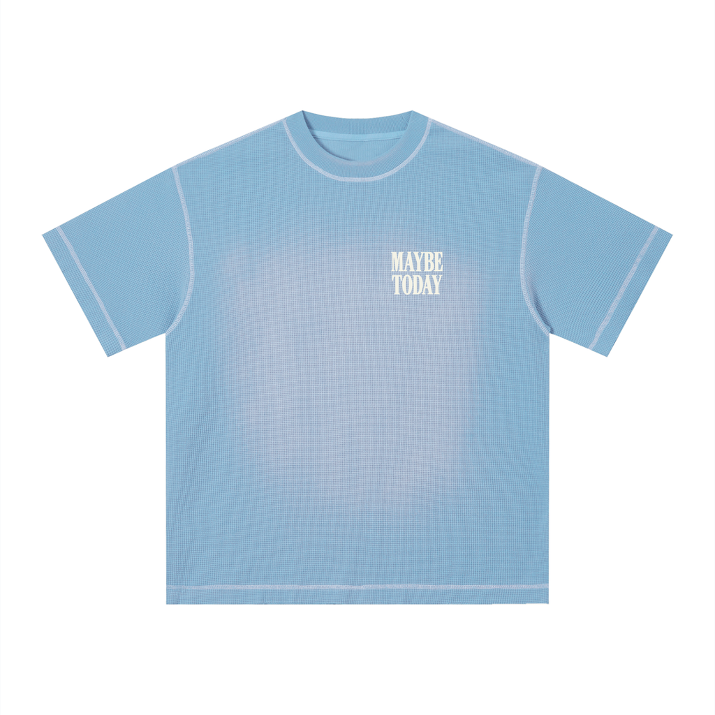 Logo Sunfade Waffle Boxy Tee