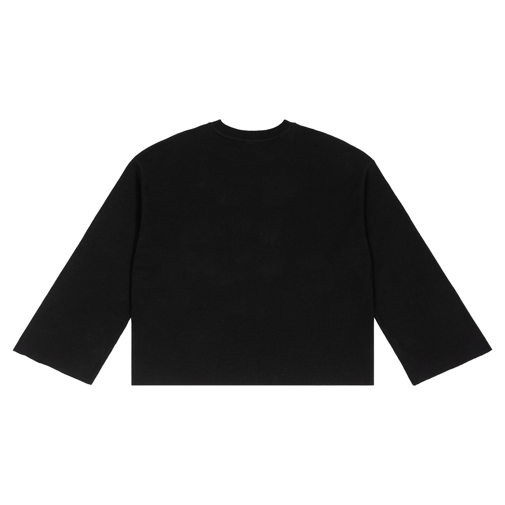 SLIP AWAY Waffle Raw Edge Tee