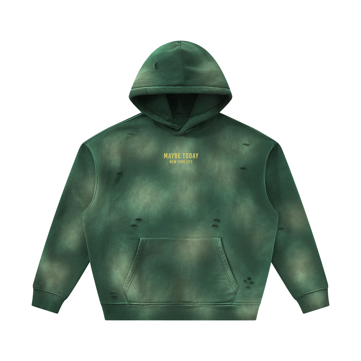 SMILE Sunfade Frayed Fleece Hoodie