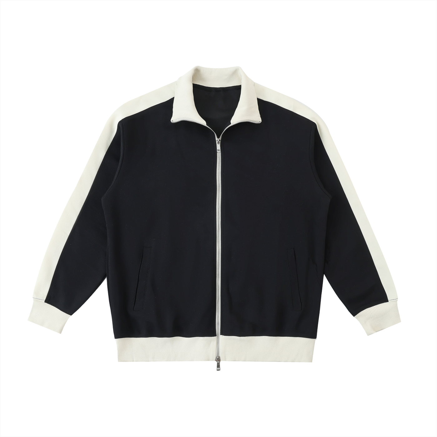 EVERYDAY Contrast Trim Stand Collar Jacket
