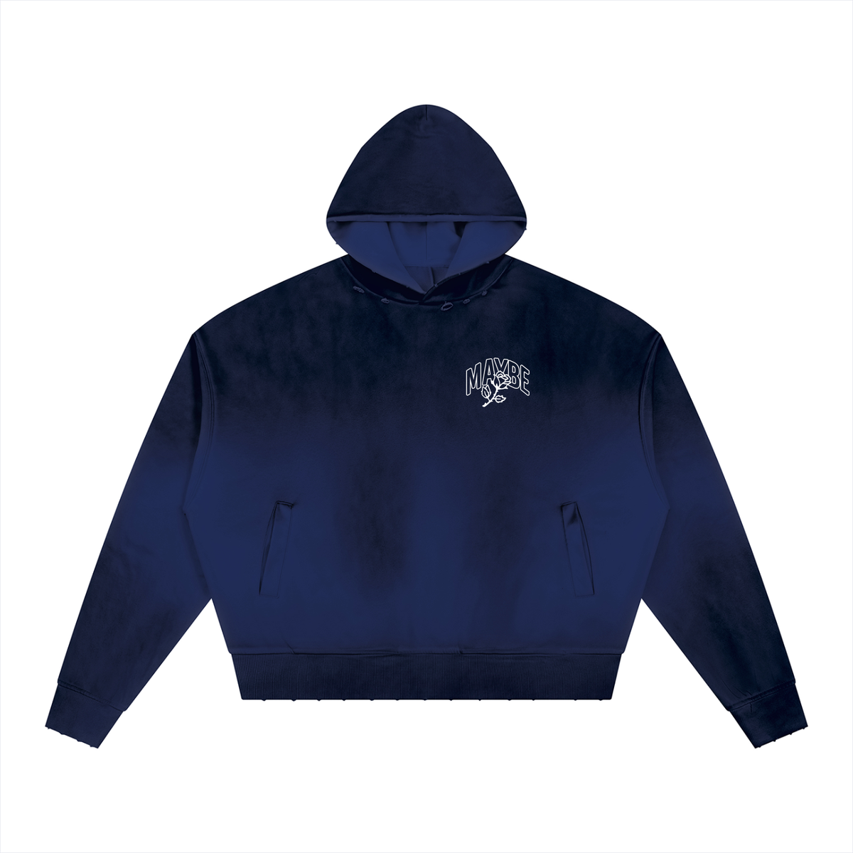 Rose Logo Sunfaded Distressed Boxy Hoodie