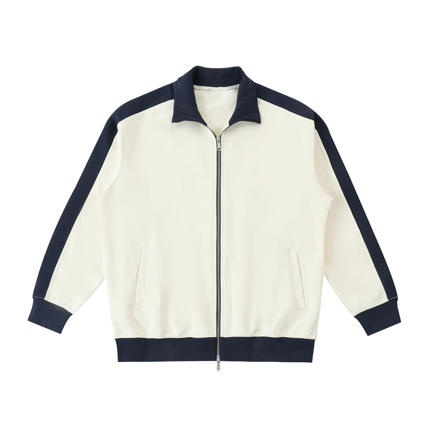 EVERYDAY Contrast Trim Stand Collar Jacket