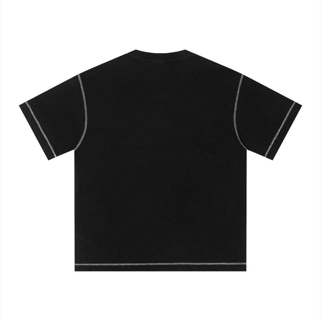 Logo Sunfade Waffle Boxy Tee