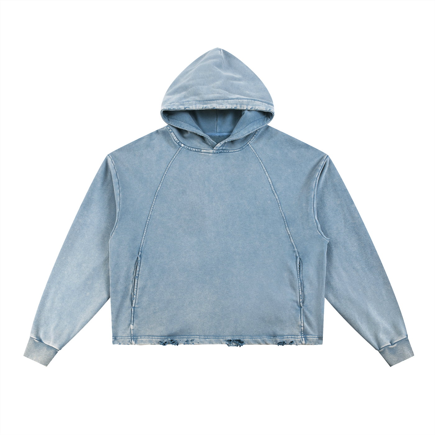 EVERYDAY Vintage Washed Frayed-Hem Hoodie