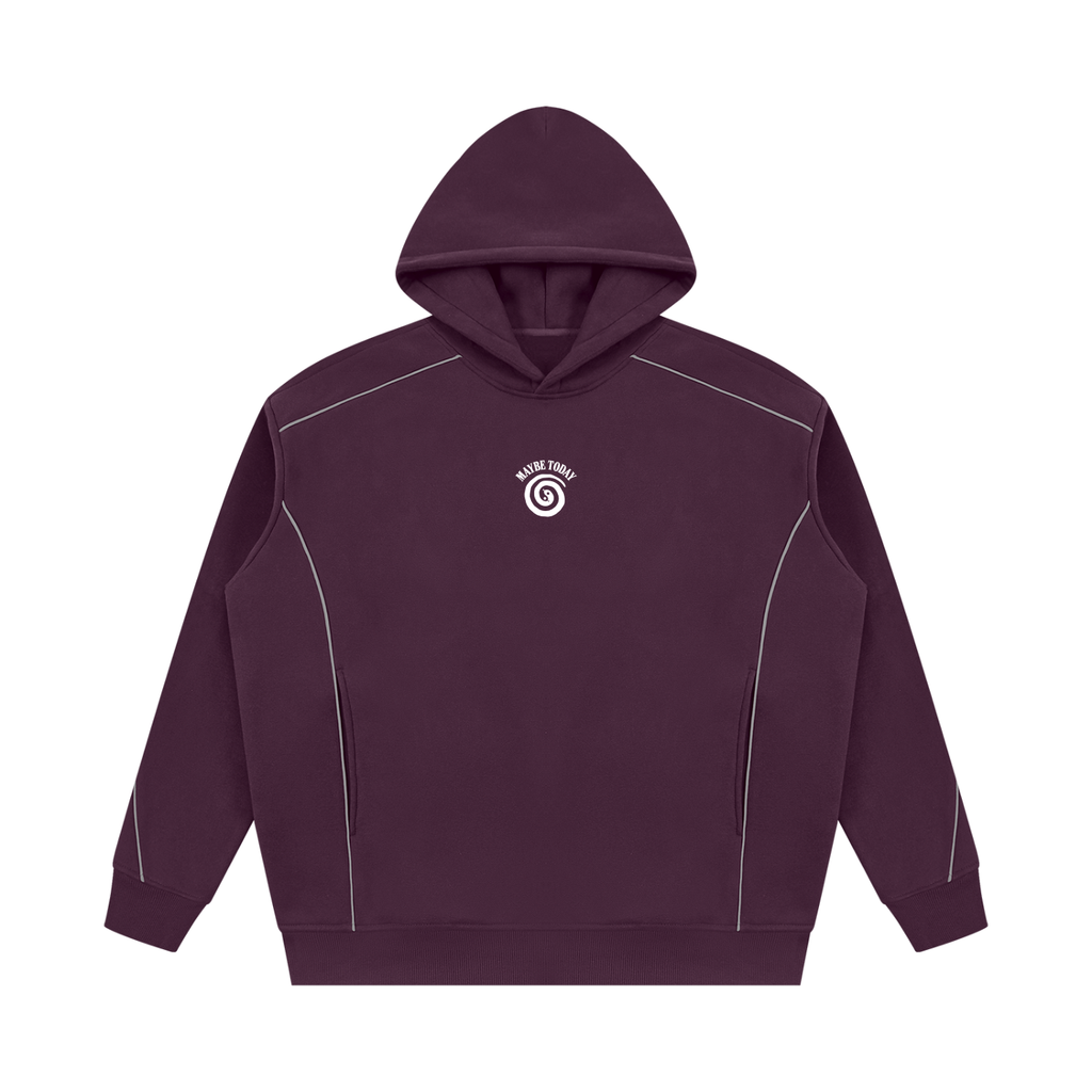 Serpent Oversized Piping Fleece Hoodie
