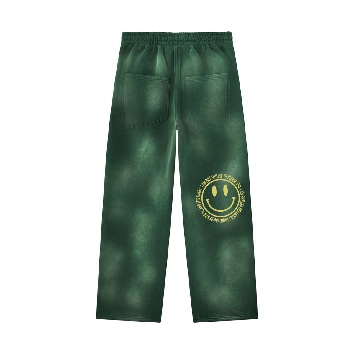 SMILE Wide Leg Fleece Sweatpants