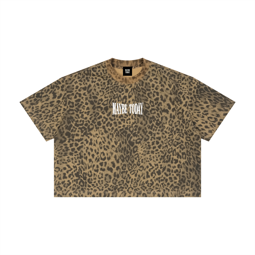 Leopard Print Boxy Tee