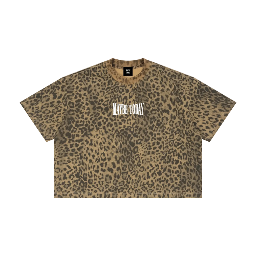 Leopard Print Boxy Tee