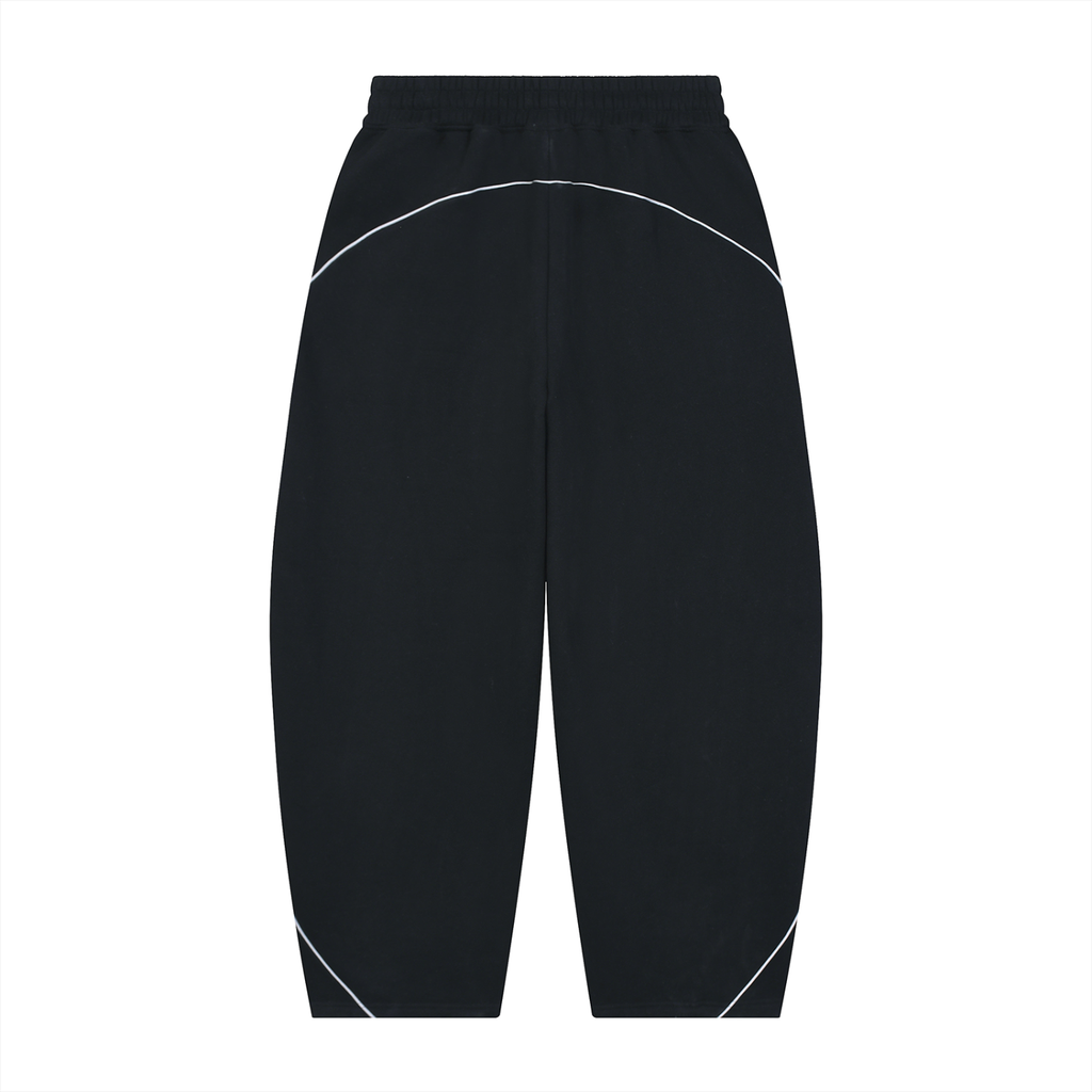 Serpent Piping Fleece Barrel Leg Sweatpants