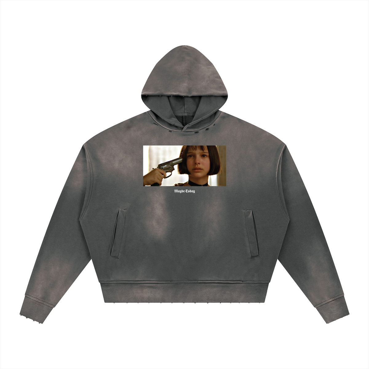 Mathilda Sunfade Distressed Boxy Hoodie