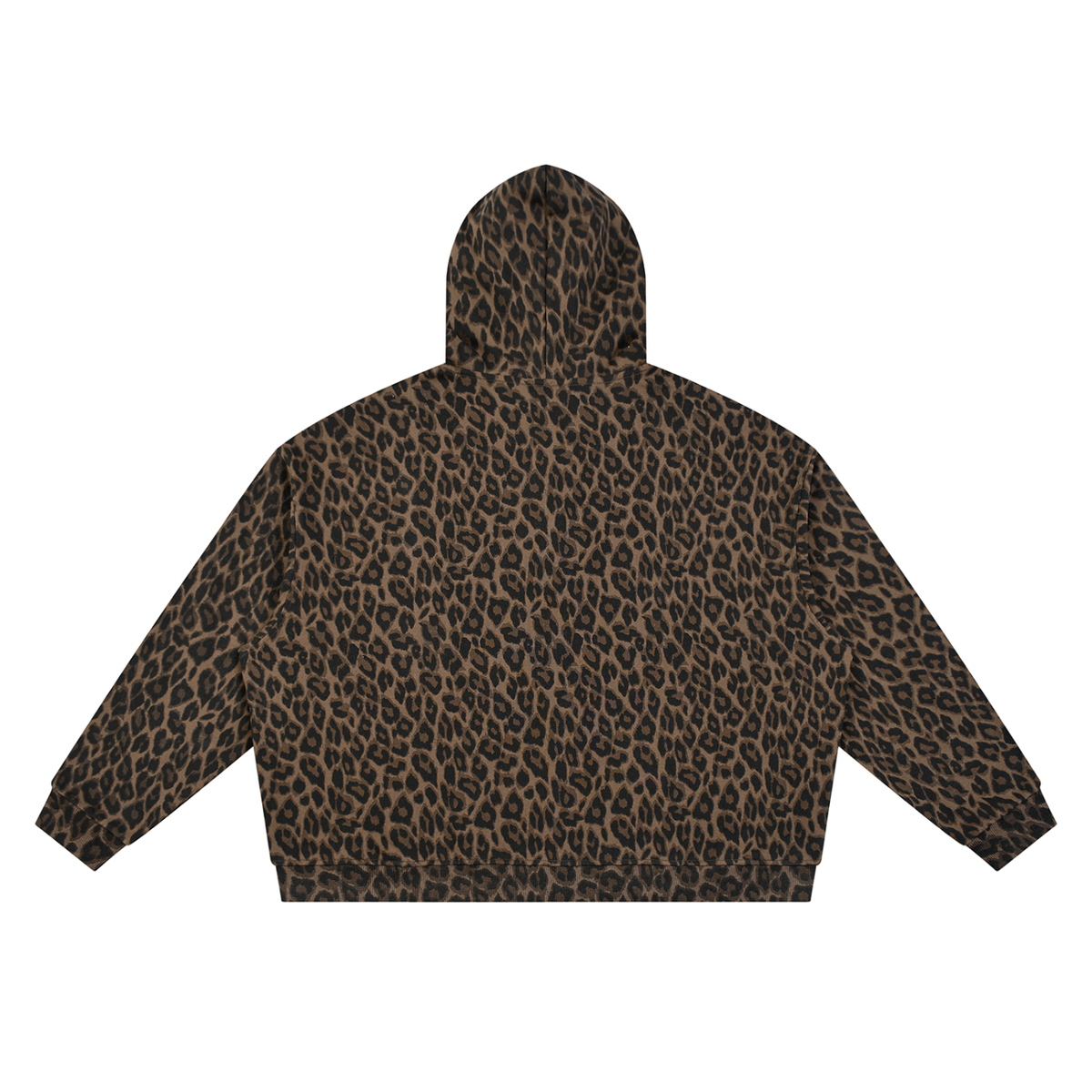 Punch Logo Leopard Zip Hoodie