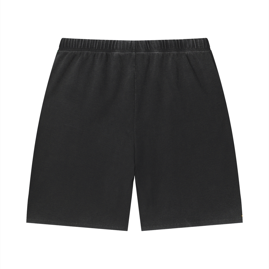 Logo Sunfade Waffle Raw Hem Shorts