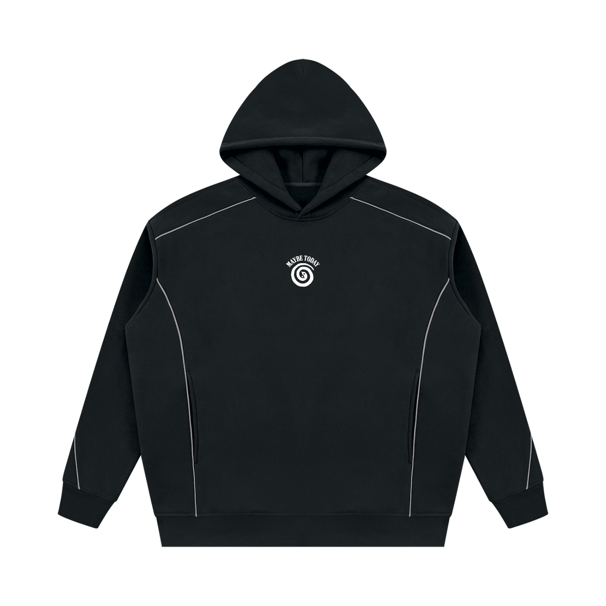 Serpent Oversized Piping Fleece Hoodie
