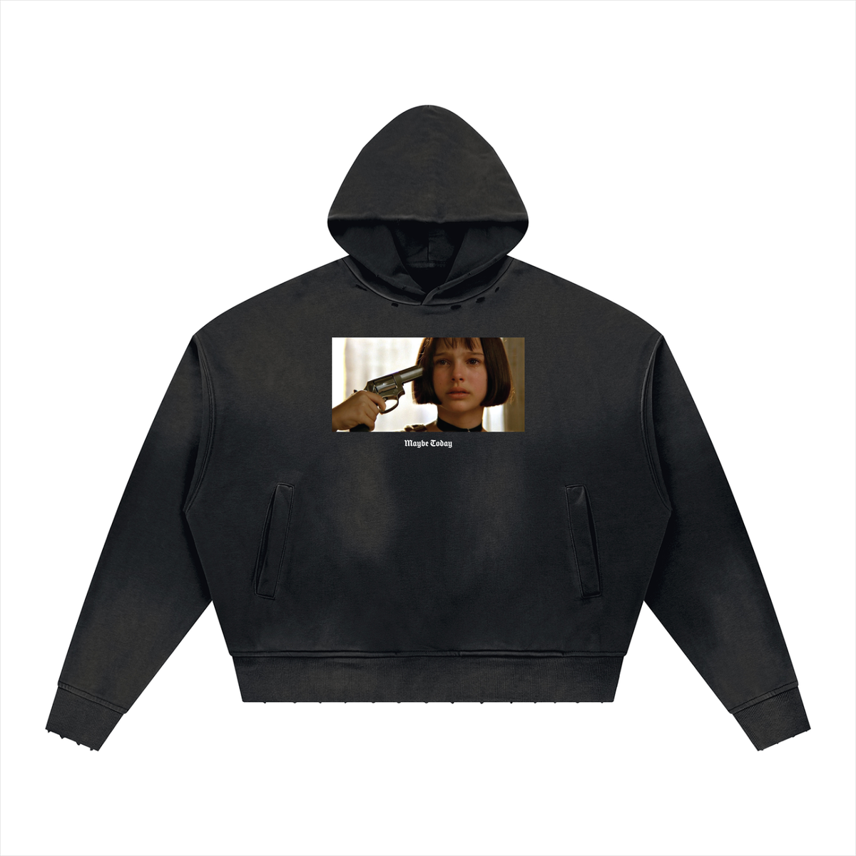 Mathilda Sunfade Distressed Boxy Hoodie