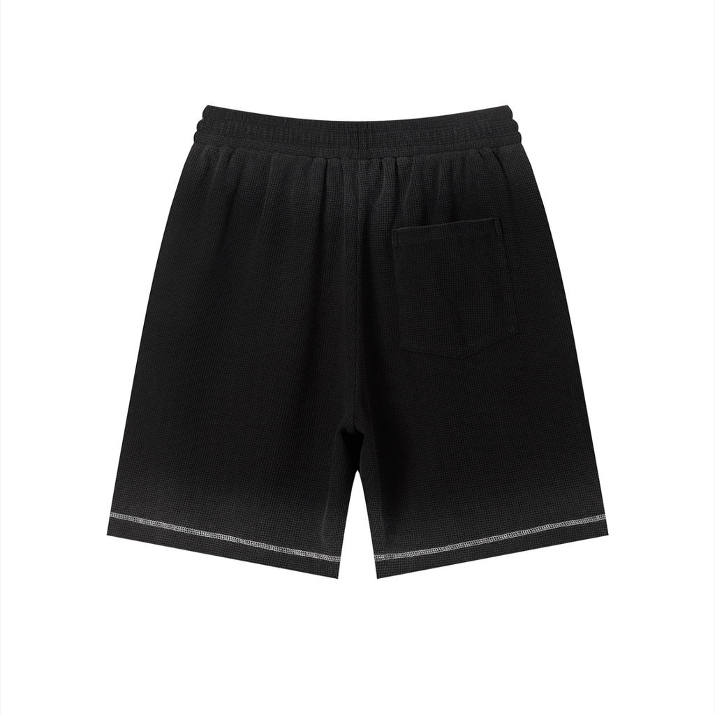 Logo Sunfade Waffle Raw Hem Shorts