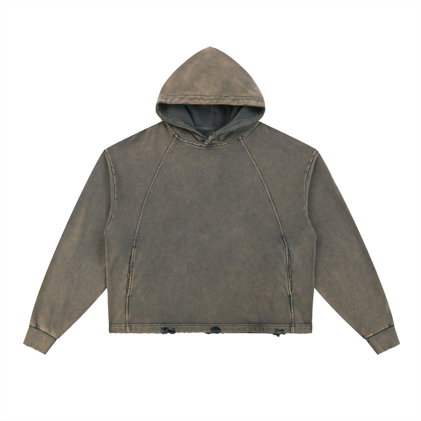 EVERYDAY Vintage Washed Frayed-Hem Hoodie
