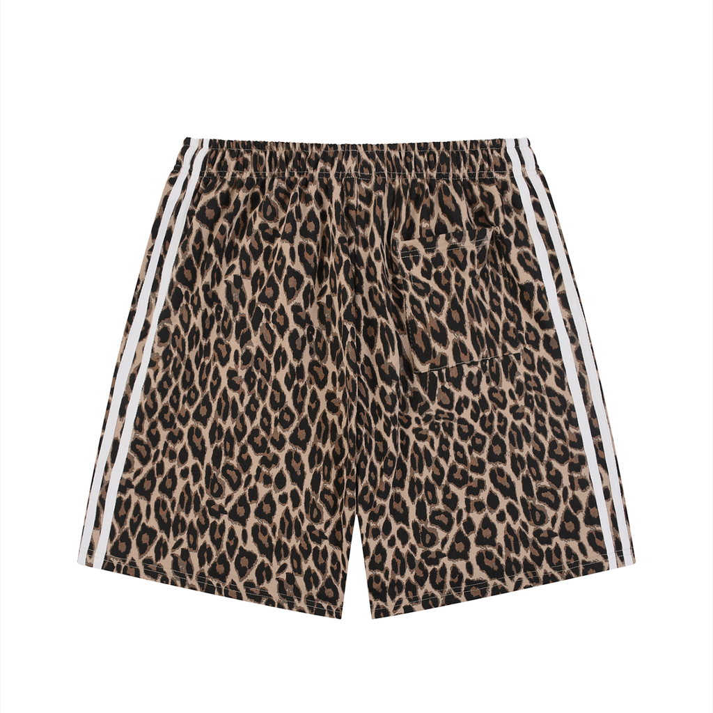 Logo Leopard Drawstring Shorts