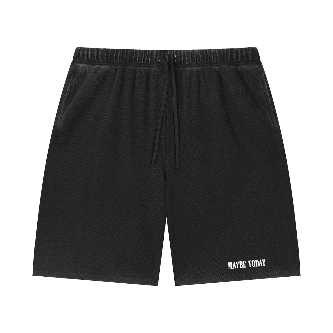 Logo Sunfade Waffle Raw Hem Shorts