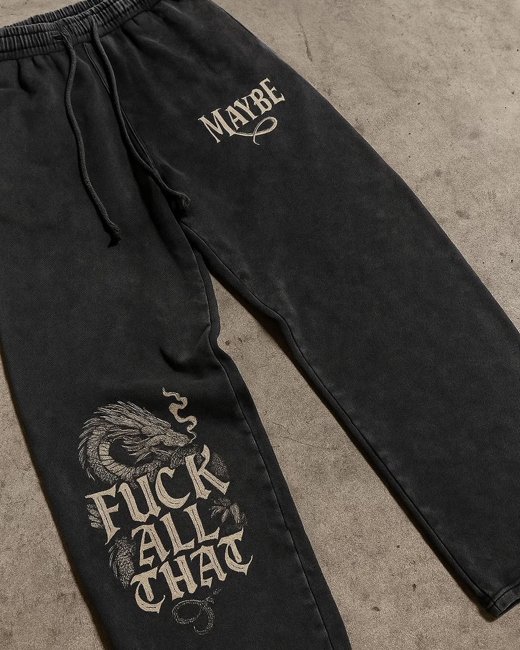 Fuck All That Acid Wash Straight Leg Pants