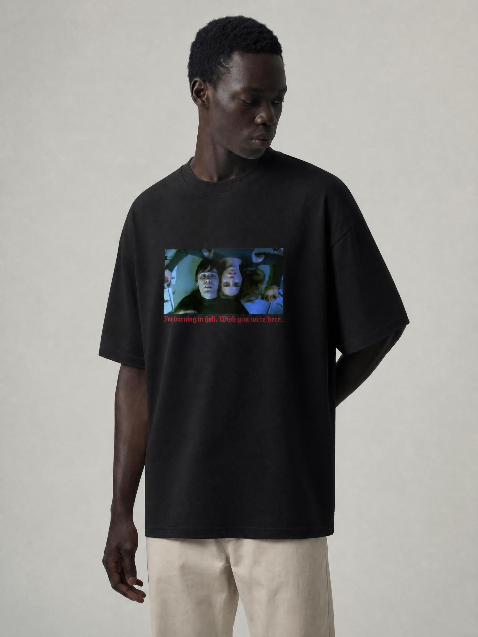Burning in Hell Drop Shoulder Tee