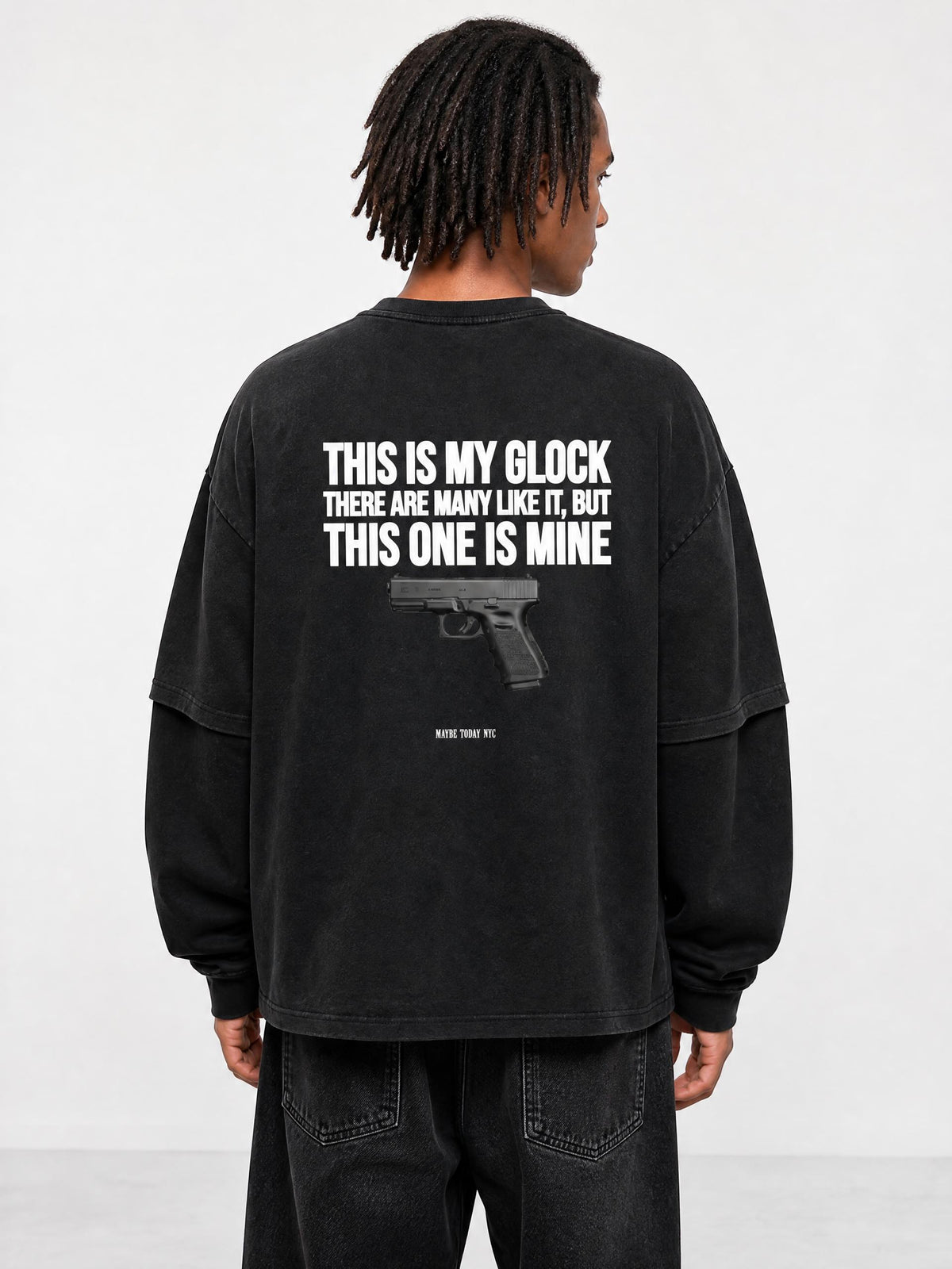 Glock Sunfade Hand-Frayed Faux Two-Piece Tee