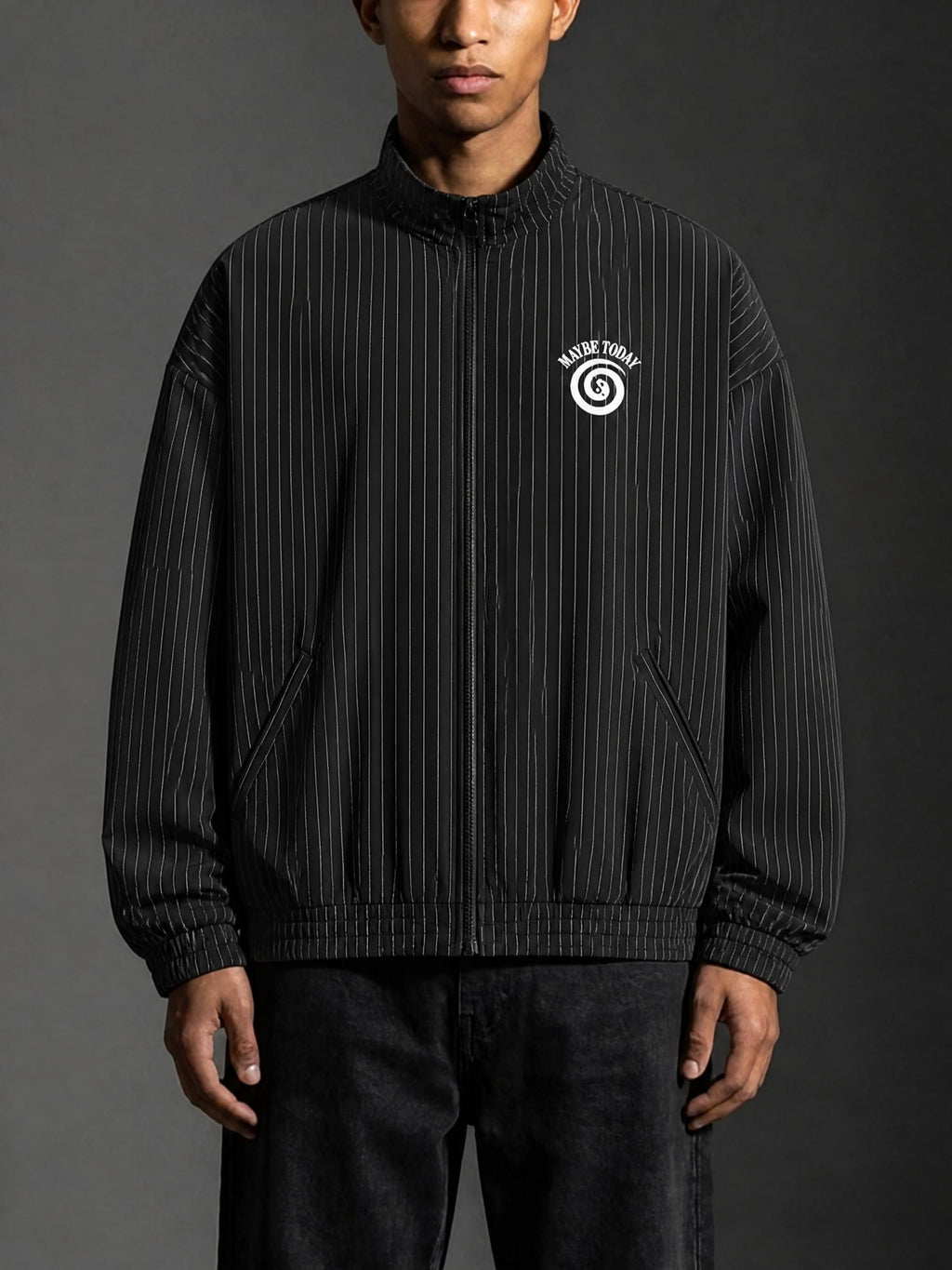 Serpent Striped Full-Zip Track Jacket