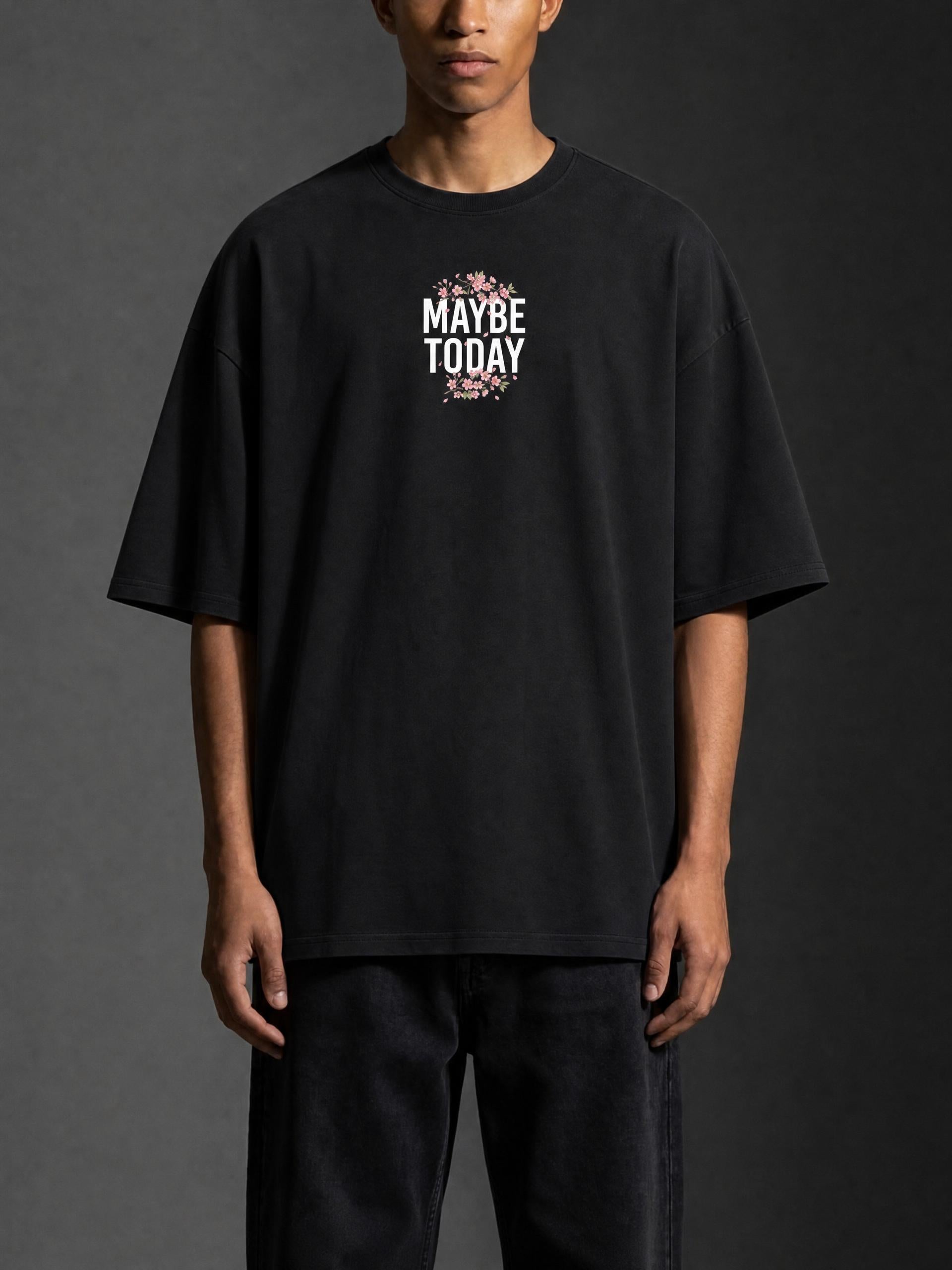 Cherry Blossom Drop Shoulder T-Shirt