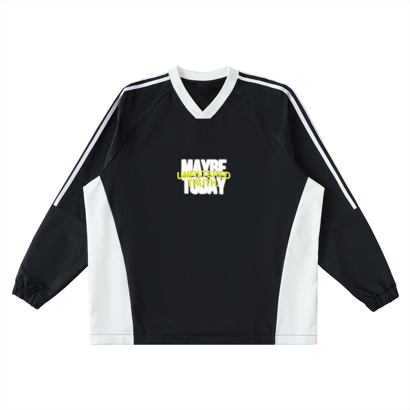 Unfiltered Truth Color-Block V-Neck Long-Sleeve Shirt