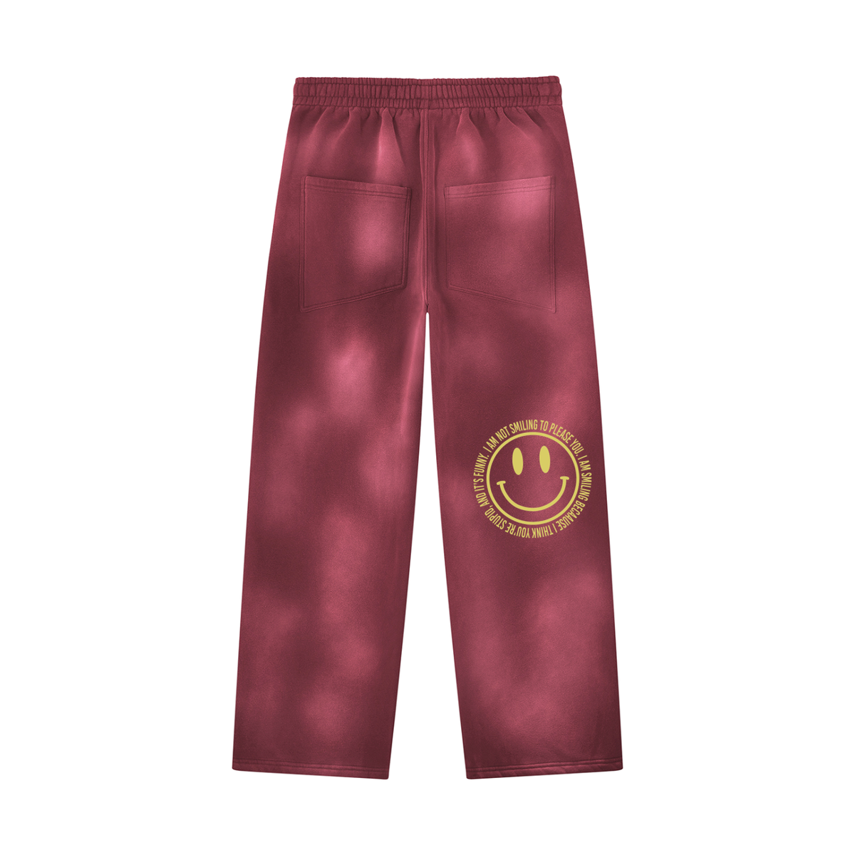 SMILE Wide Leg Fleece Sweatpants