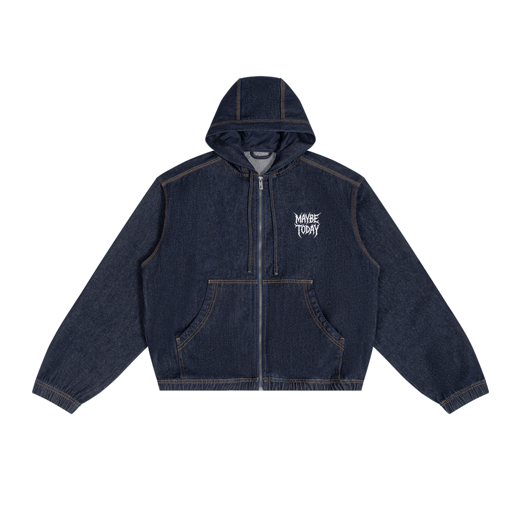 Hardcore Vintage Wash Hooded Denim Jacket