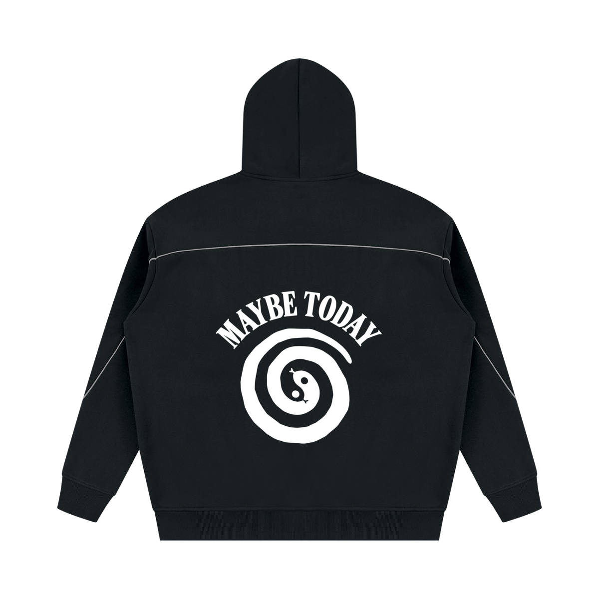 Serpent Oversized Piping Fleece Hoodie