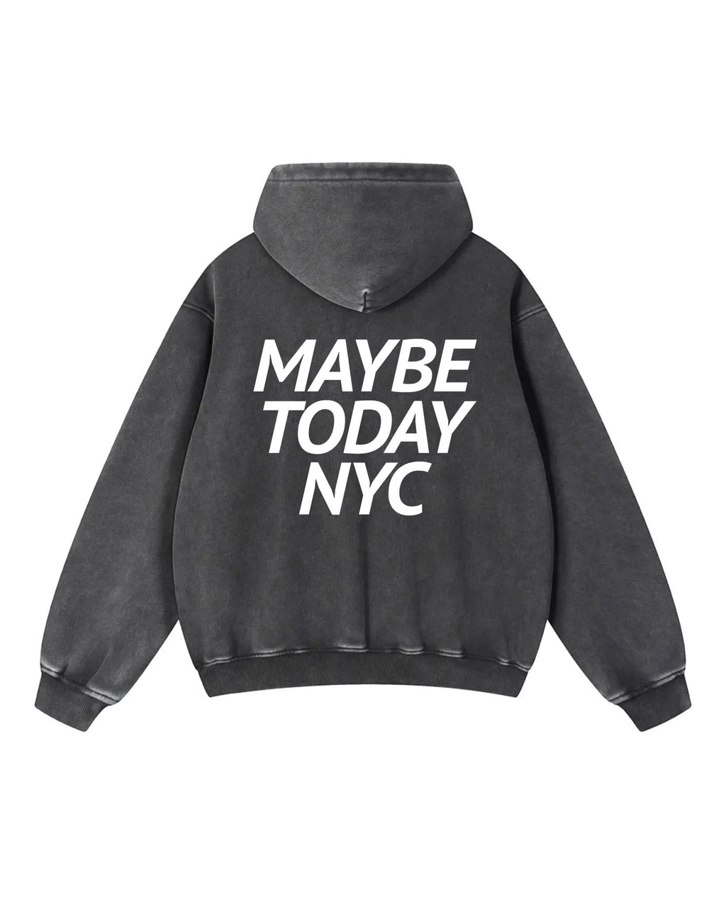 Throwback Logo Snow Washed Hoodie in Black