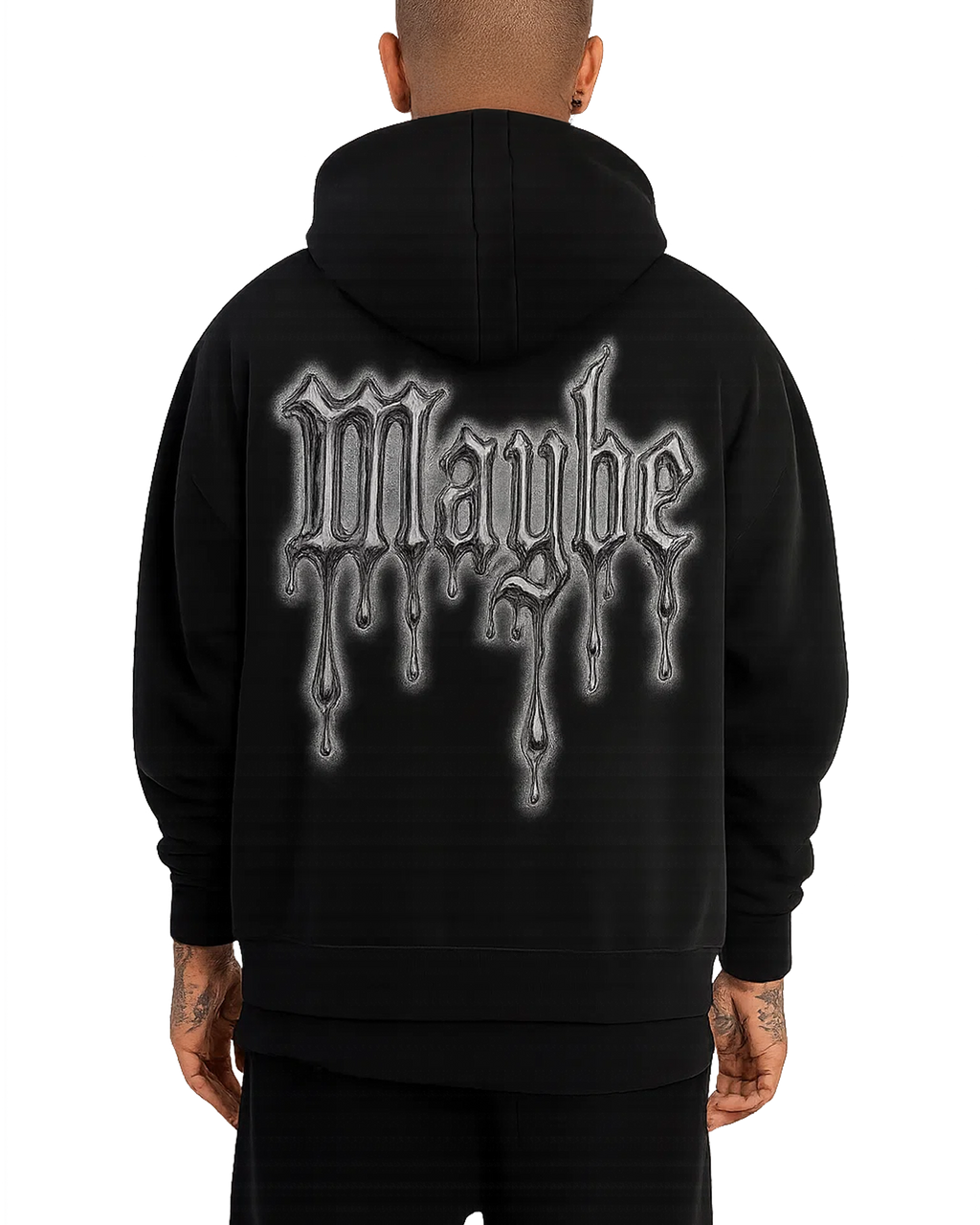 Drippy Drop-Shoulder Zip Up Hoodie