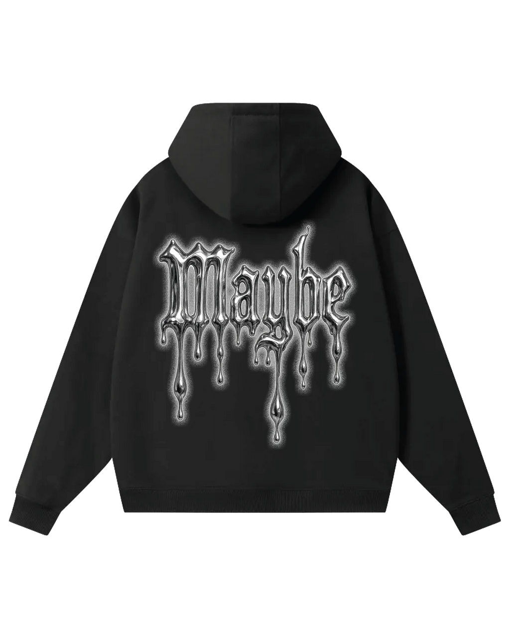 Drippy Drop-Shoulder Zip Up Hoodie