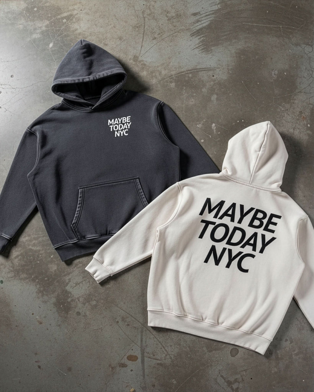 Throwback Logo Snow Washed Hoodie in Black