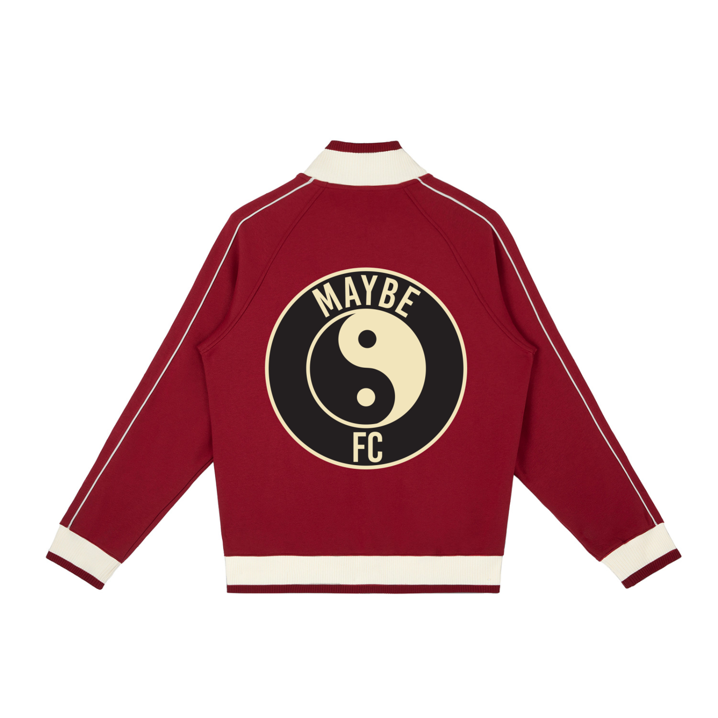 Football Club Color Block Raglan Sleeve Zip Track Jacket