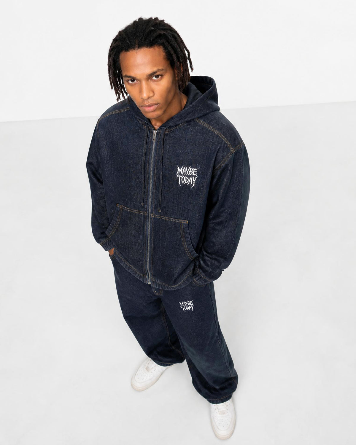 Hardcore Vintage Wash Hooded Denim Jacket