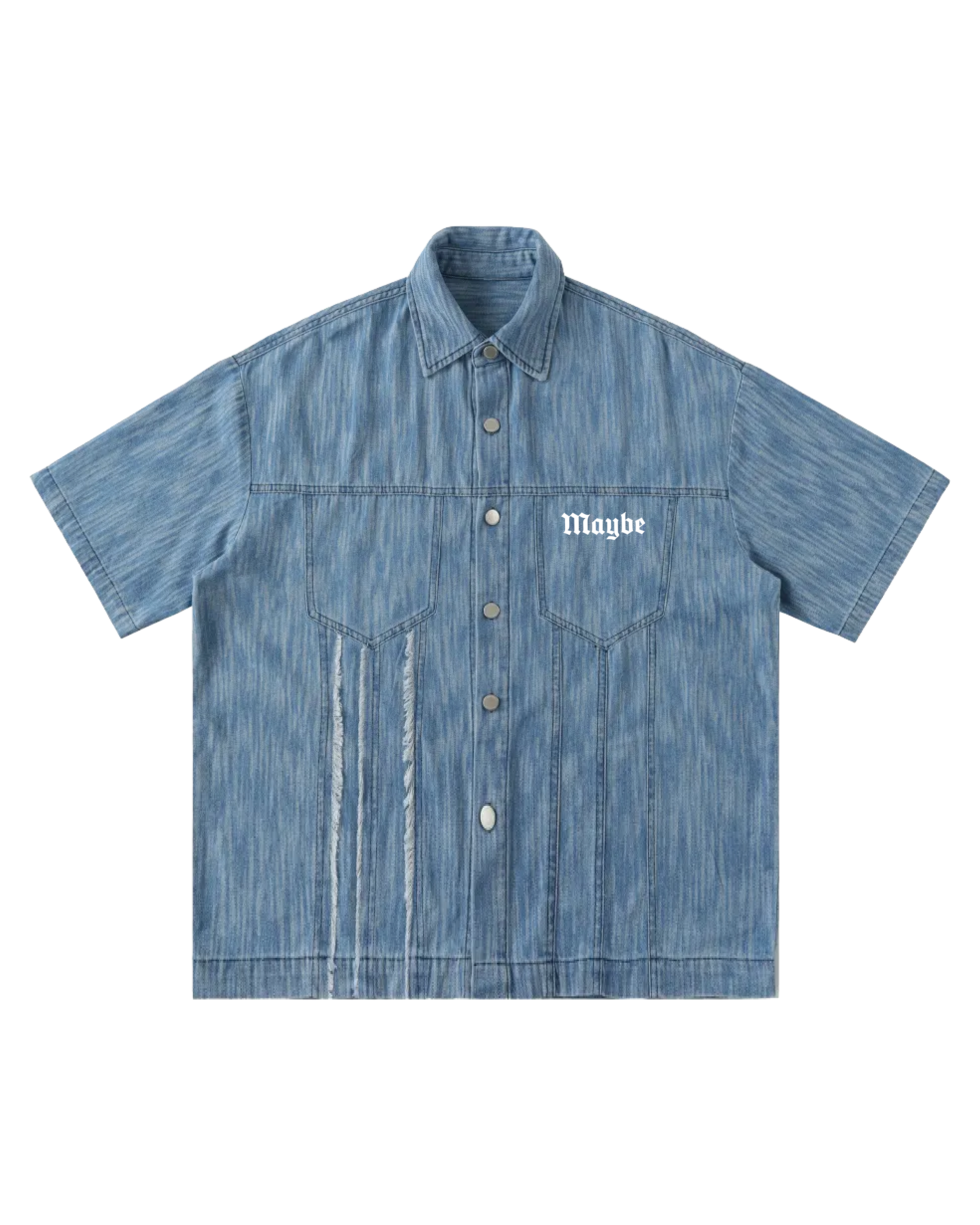 Time Today Distressed Wash Collared Tee