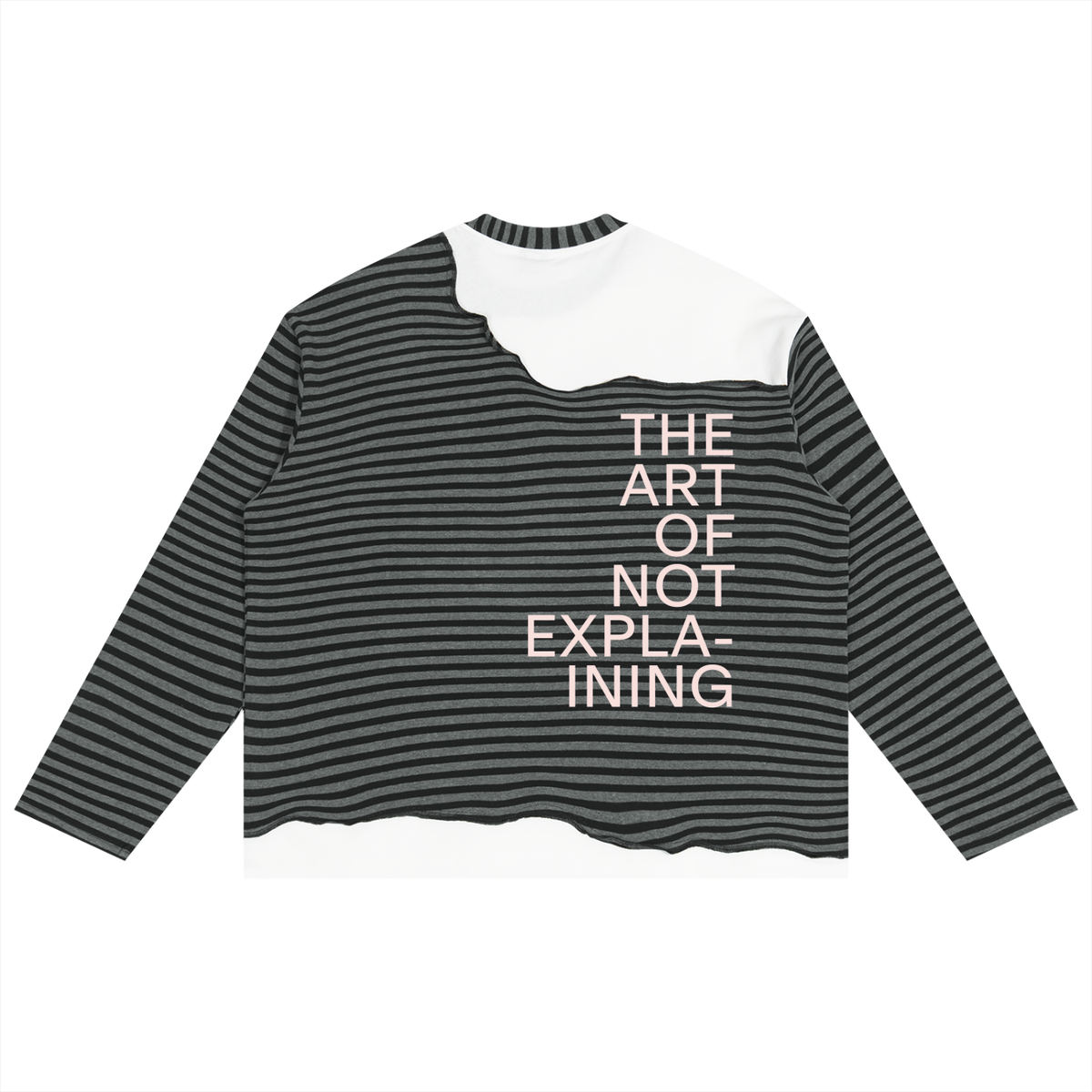 The Art Striped Panel Boxy Long Sleeve Tee