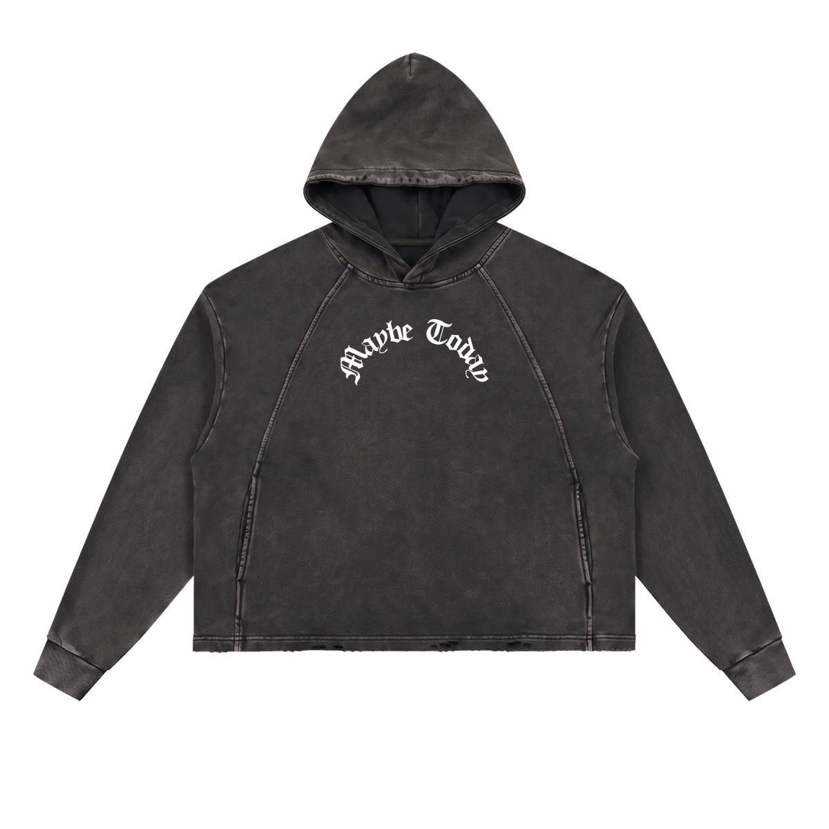 Life Bill Vintage Washed Frayed-Hem Hoodie
