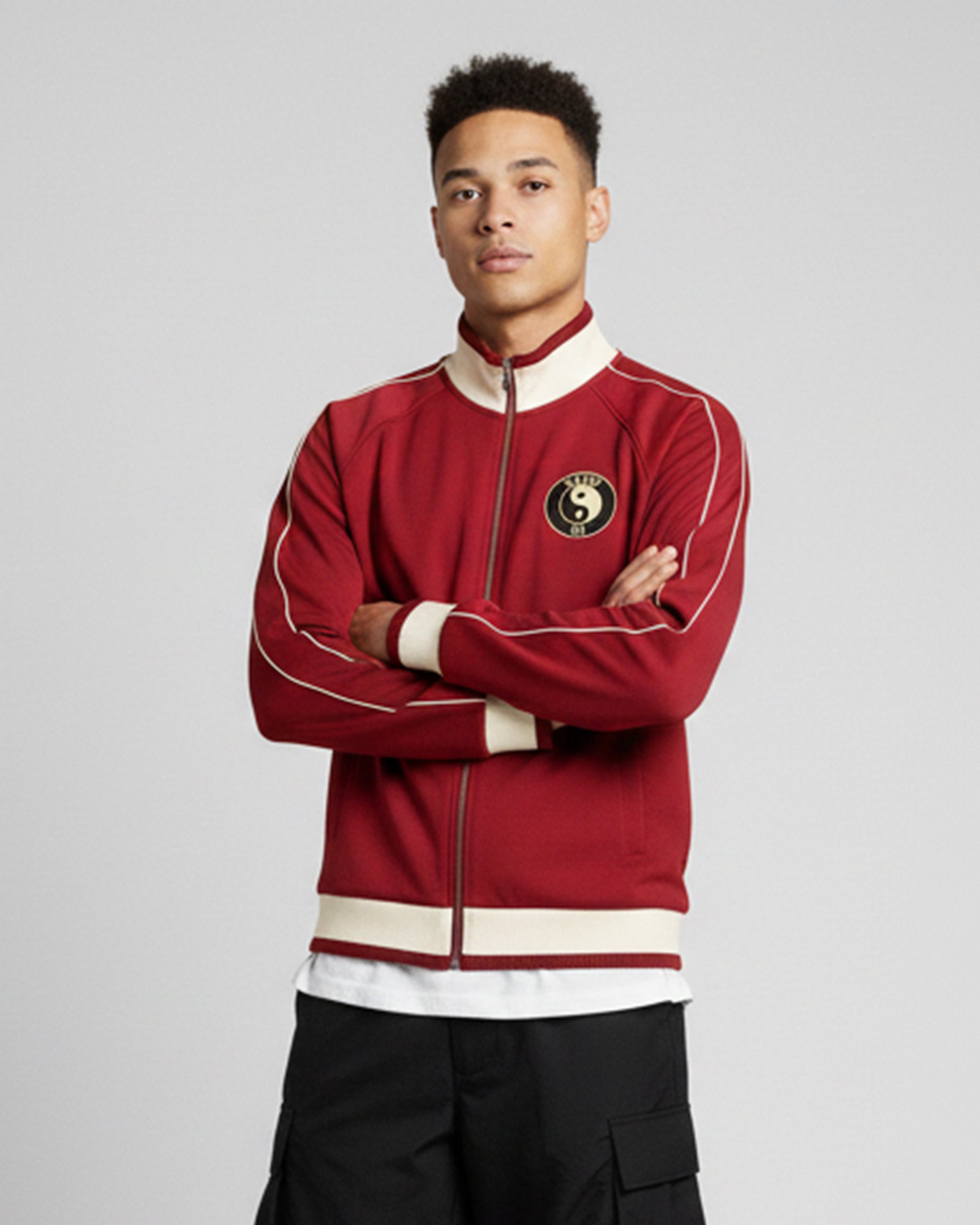 Football Club Color Block Raglan Sleeve Zip Track Jacket