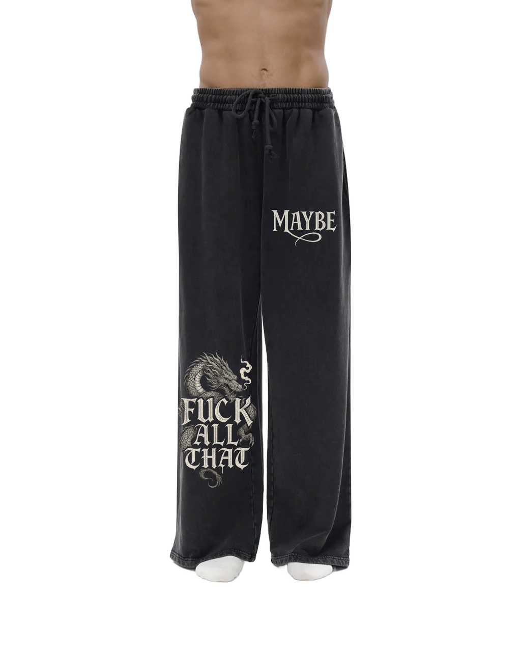 Fuck All That Acid Wash Straight Leg Pants