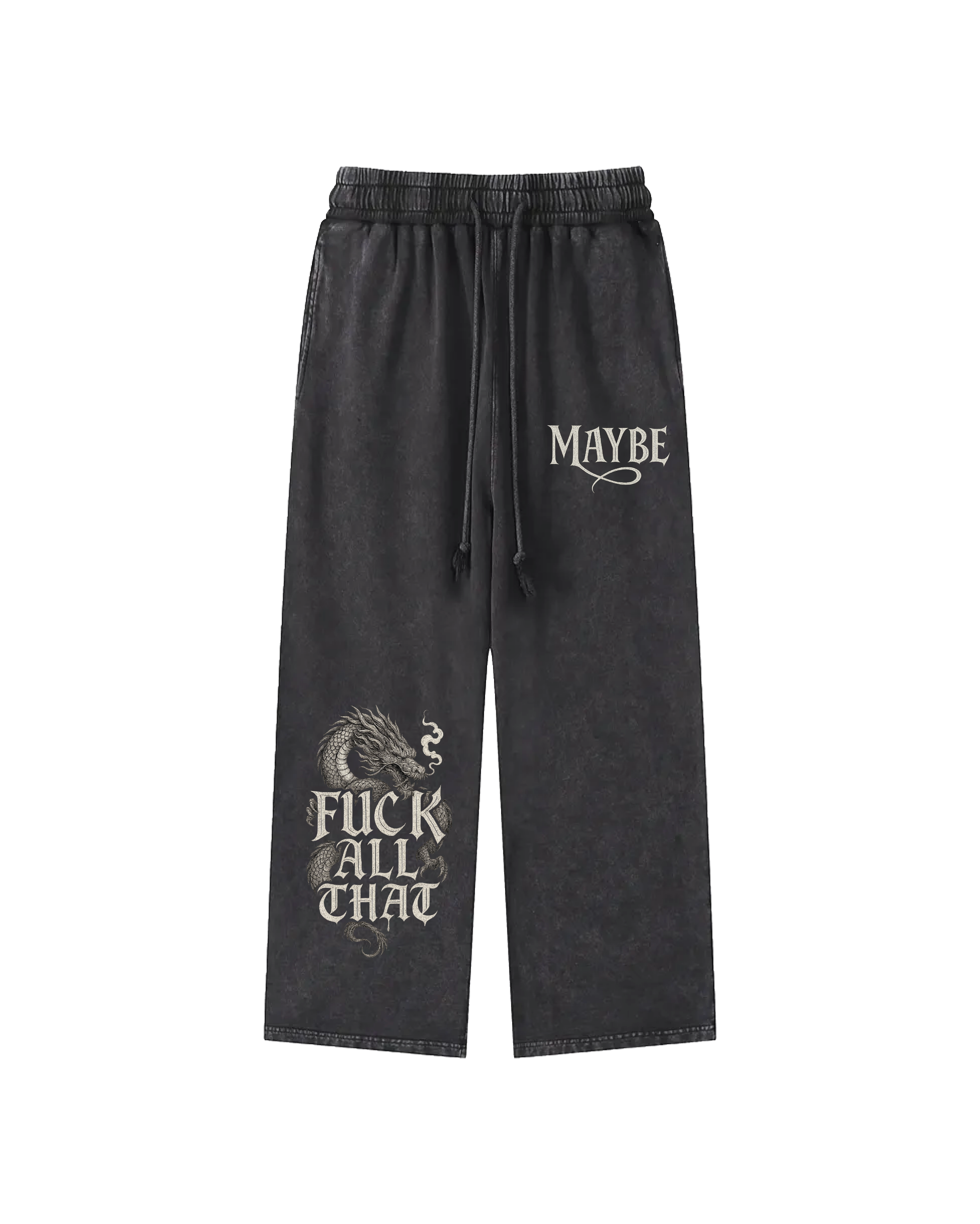 Fuck All That Acid Wash Straight Leg Pants