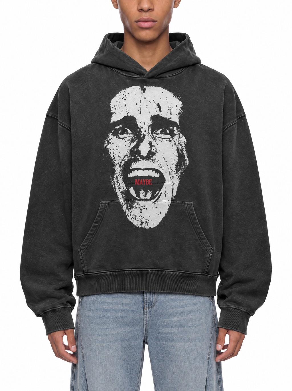 Psycho Hoodie on model, front