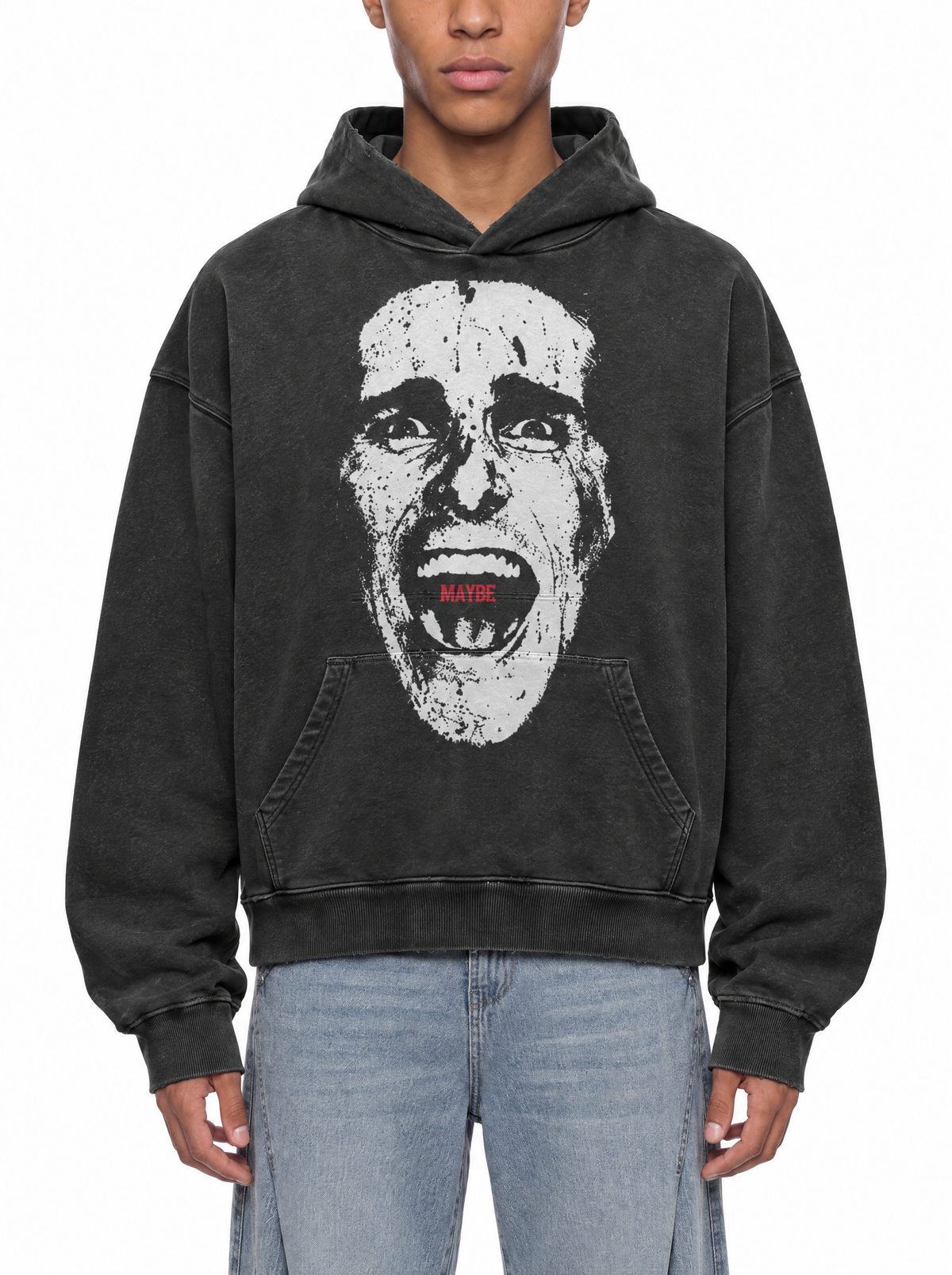 Psycho Hoodie on model, front