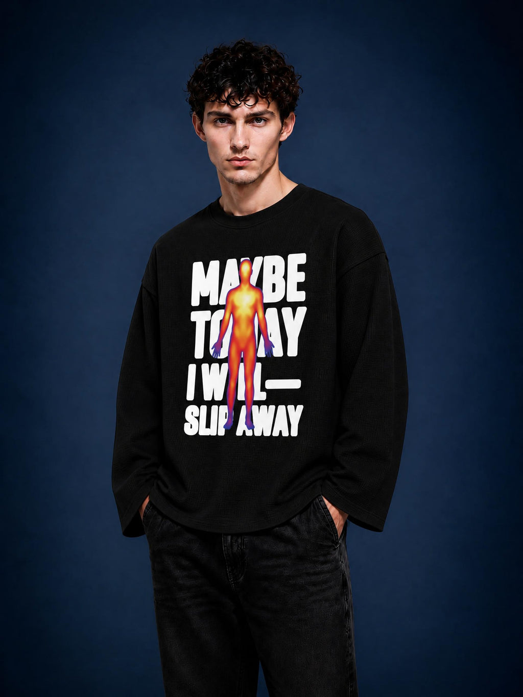 Slip Away Waffle Raw Edge Tee