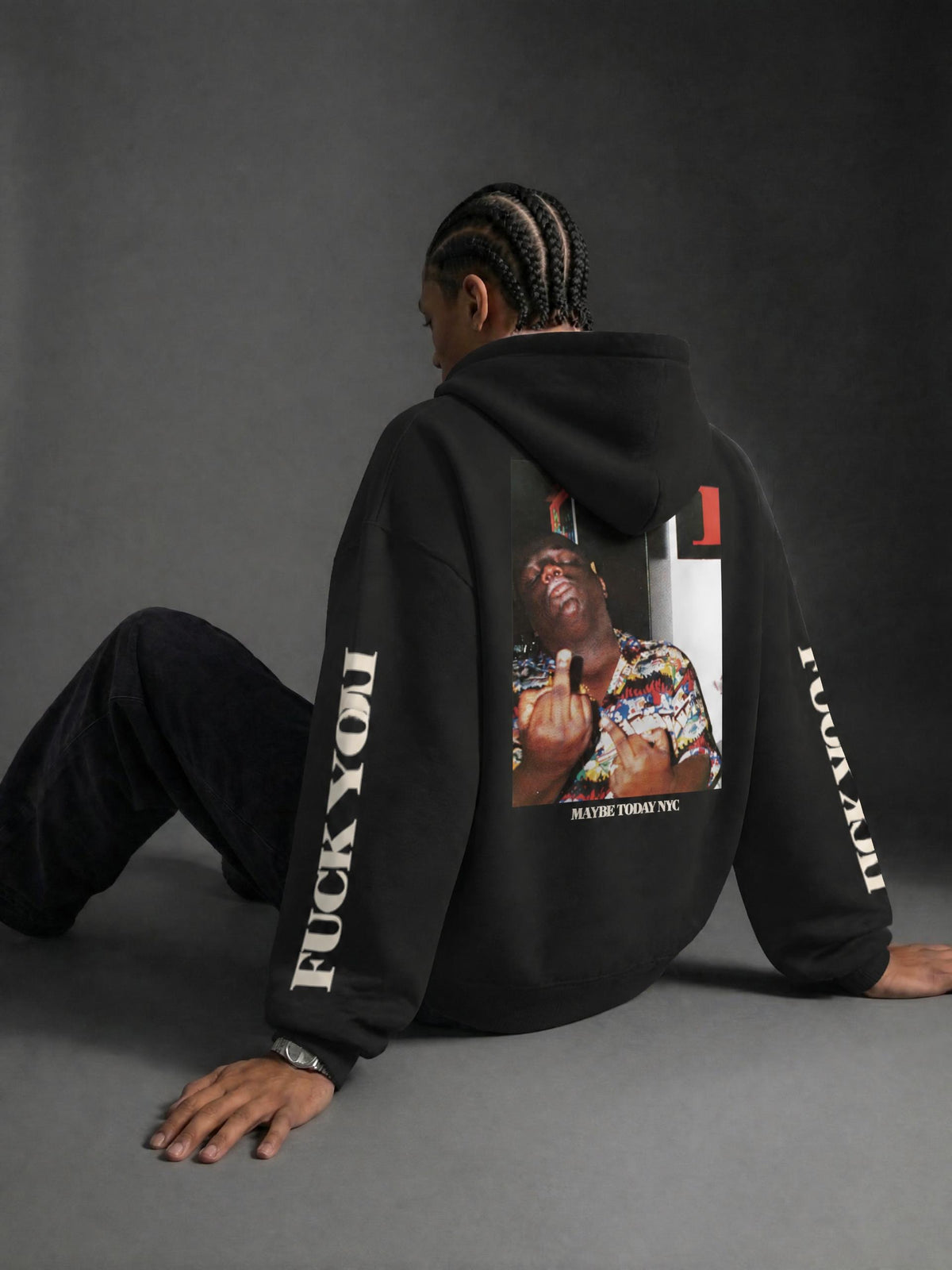 F*CK YOU Boxy Fit Fleece Hoodie