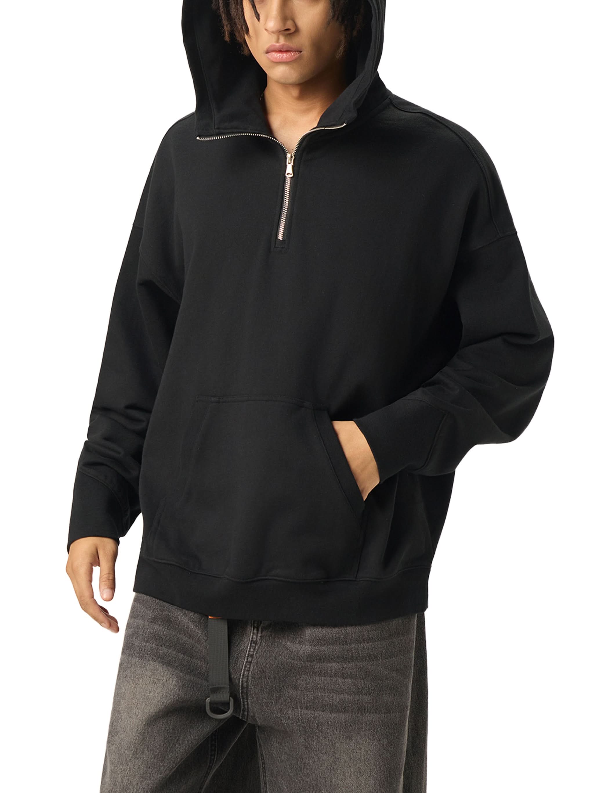 EVERYDAY Big Hood Half-Zip Fleece Hoodie