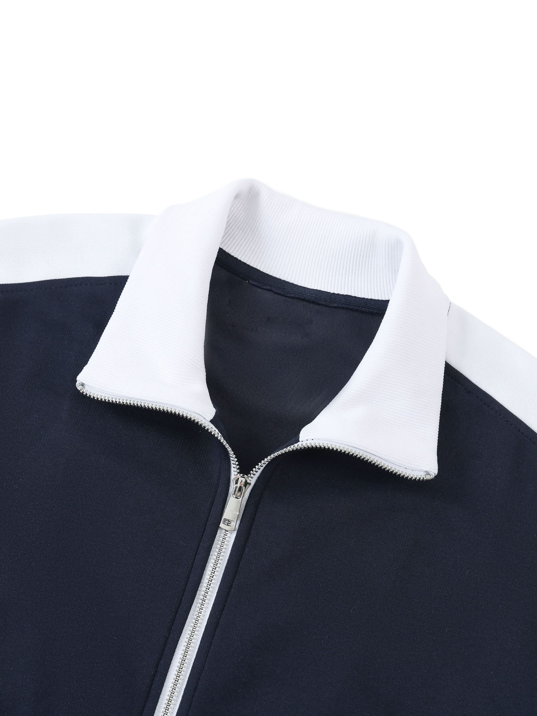 EVERYDAY Contrast Trim Stand Collar Jacket